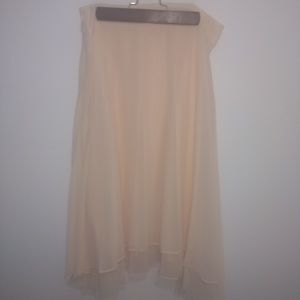 Banana Republic peach chiffon skirt